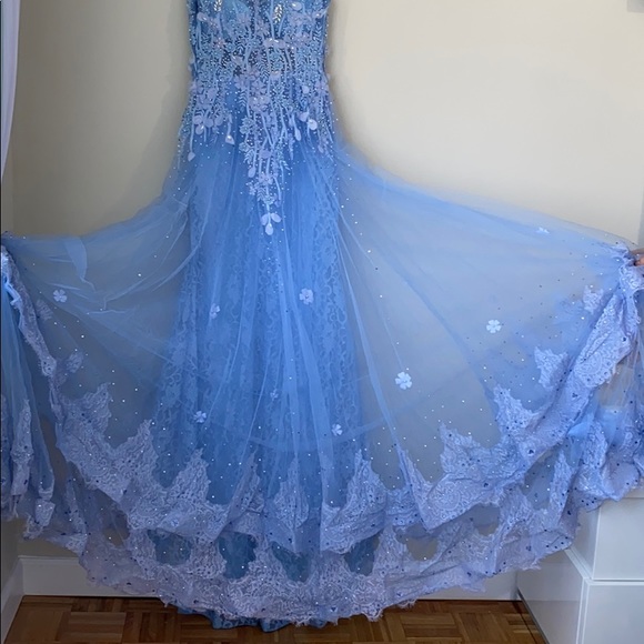 Royal Dream Women’s Wedding And Prom  Net Dress - Picture 2 of 8